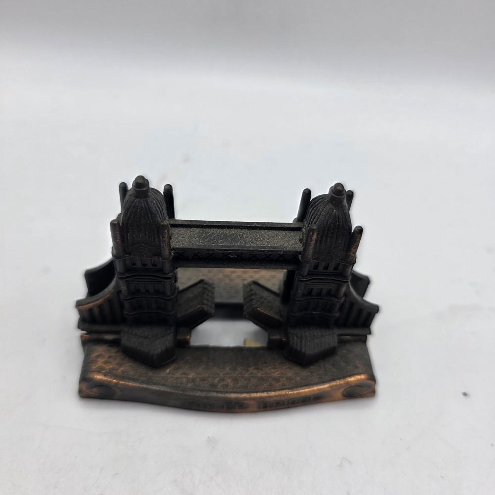 Vintage Die Cast Metal London Tower Bridge Miniature Pencil Sharpener Bronze